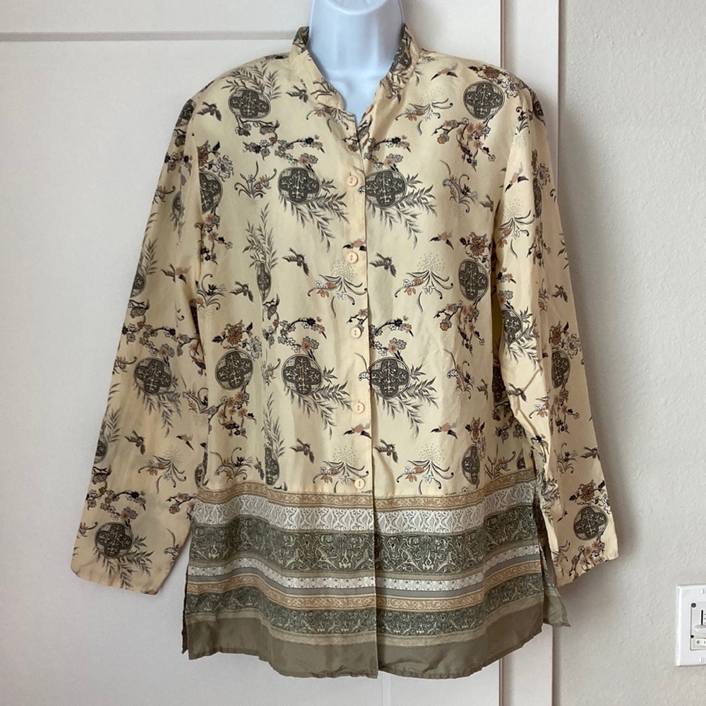 Anna and Frank Vintage Silk Blouse Size L
